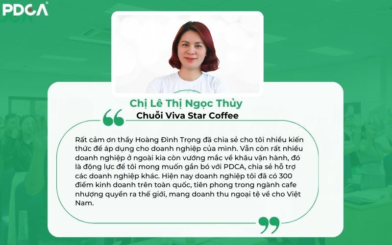 Chia sẻ của chị Lê Thị Ngọc Thủy - Chuỗi Viva Star Coffee